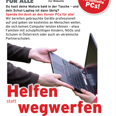 Mach deinen Schulabschluss zum Start für jemand anderen!